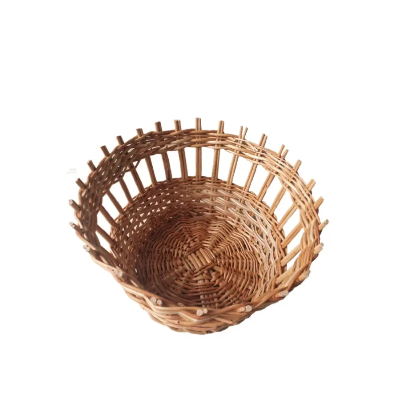 Cos cadou rotund -craciun-cu fereastra din rachita KC-2021-1