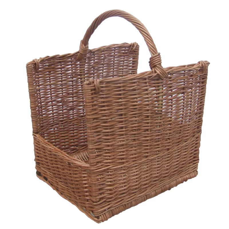 Cos lemne semineu -dreptunghiular cu toarta inalta -natur,rachita KR-277